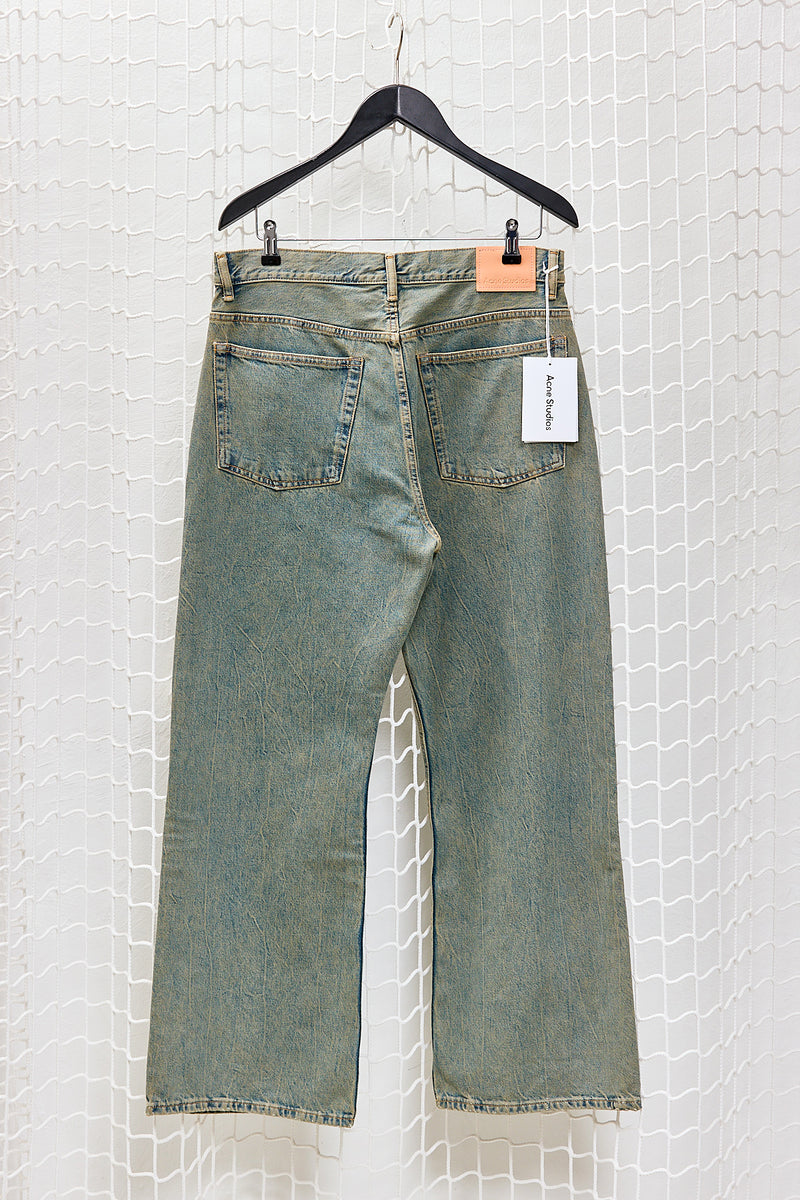 Washed Blue Baggy Jeans