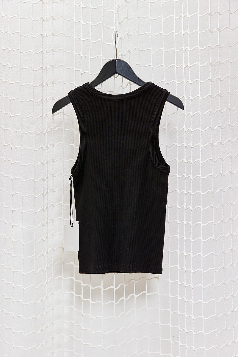 Black Cotton Tank Top