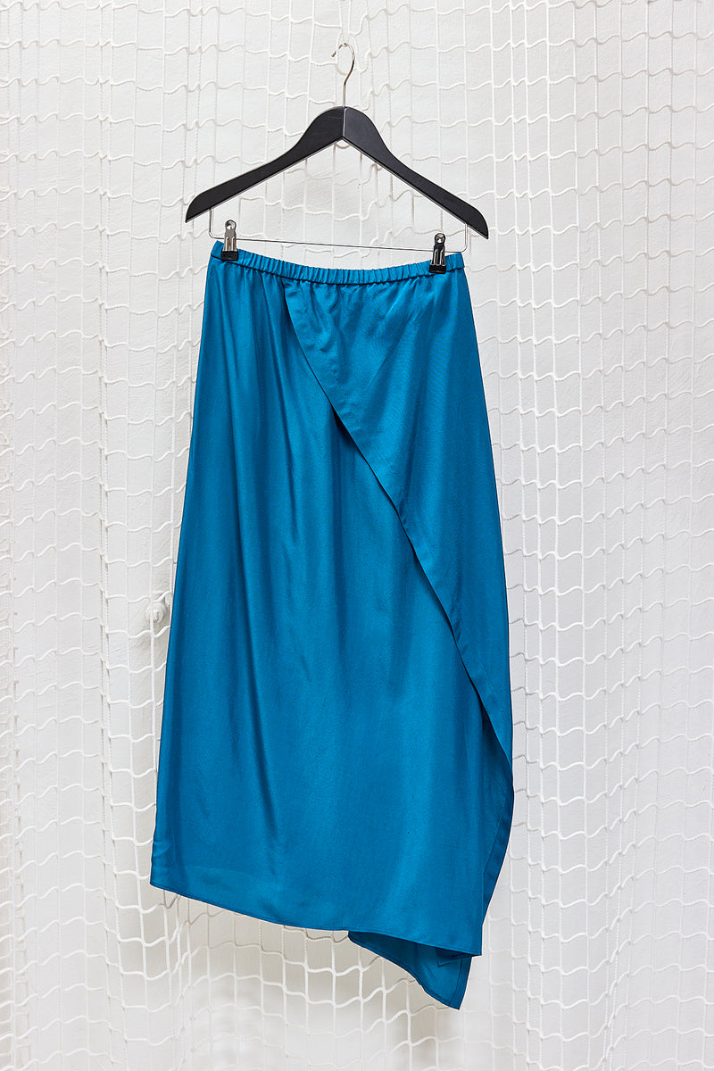 Petrol Viscose Skirt