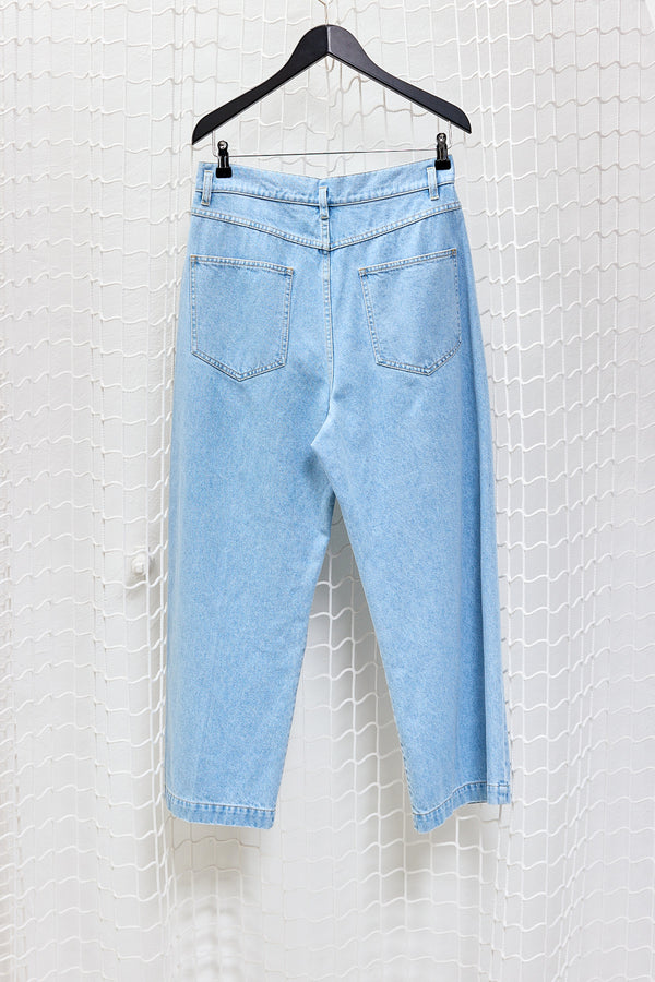 Straight Light Blue Denim Pants